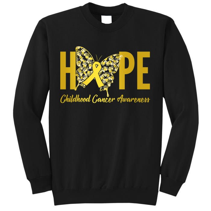 Hope Childhood Cancer Awareness Butterfly Sweatshirt