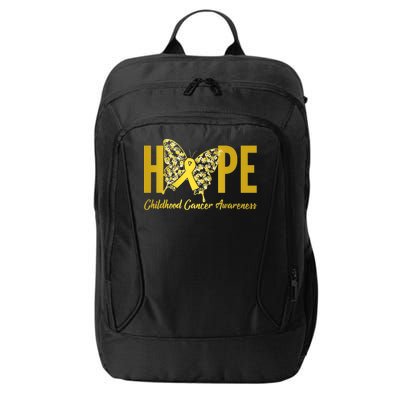 Hope Childhood Cancer Awareness Butterfly City Backpack