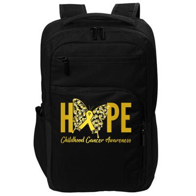 Hope Childhood Cancer Awareness Butterfly Impact Tech Backpack