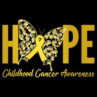 Hope Childhood Cancer Awareness Butterfly Button