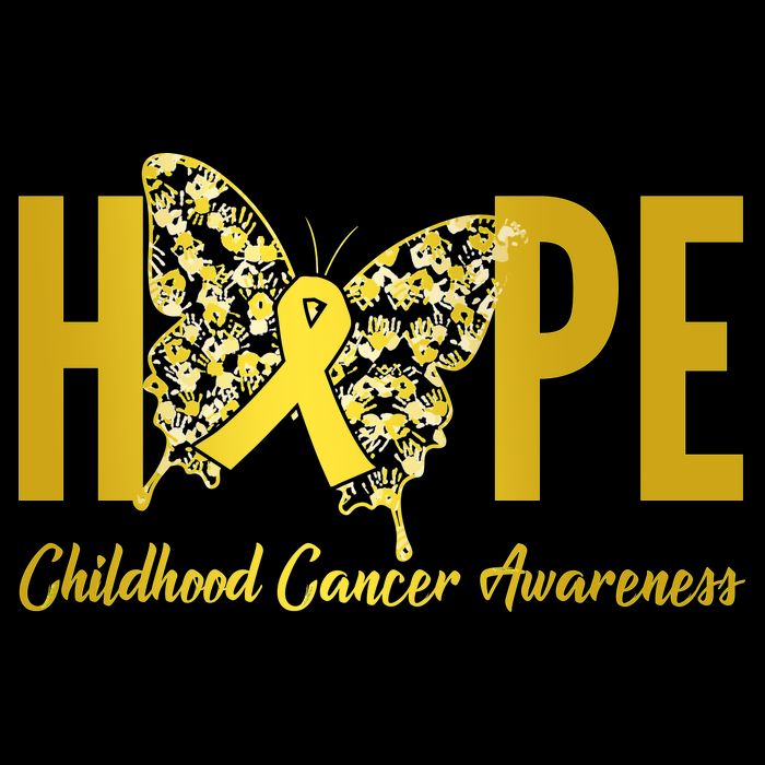 Hope Childhood Cancer Awareness Butterfly Button
