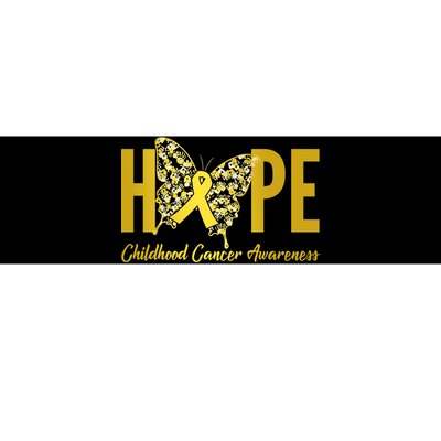 Hope Childhood Cancer Awareness Butterfly Bumper Sticker