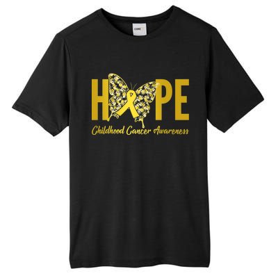 Hope Childhood Cancer Awareness Butterfly Tall Fusion ChromaSoft Performance T-Shirt