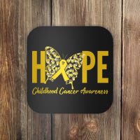 Hope Childhood Cancer Awareness Butterfly Coaster