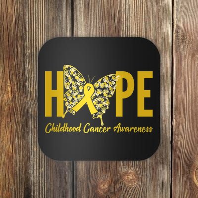 Hope Childhood Cancer Awareness Butterfly Coaster