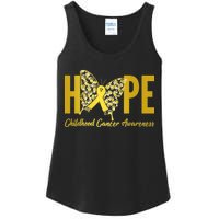 Hope Childhood Cancer Awareness Butterfly Ladies Essential Tank