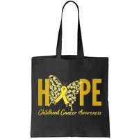 Hope Childhood Cancer Awareness Butterfly Tote Bag