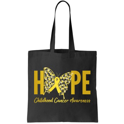 Hope Childhood Cancer Awareness Butterfly Tote Bag