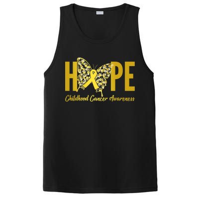 Hope Childhood Cancer Awareness Butterfly PosiCharge Competitor Tank