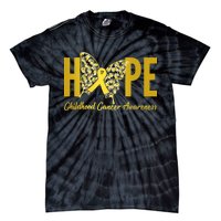 Hope Childhood Cancer Awareness Butterfly Tie-Dye T-Shirt