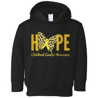 Hope Childhood Cancer Awareness Butterfly Toddler Hoodie