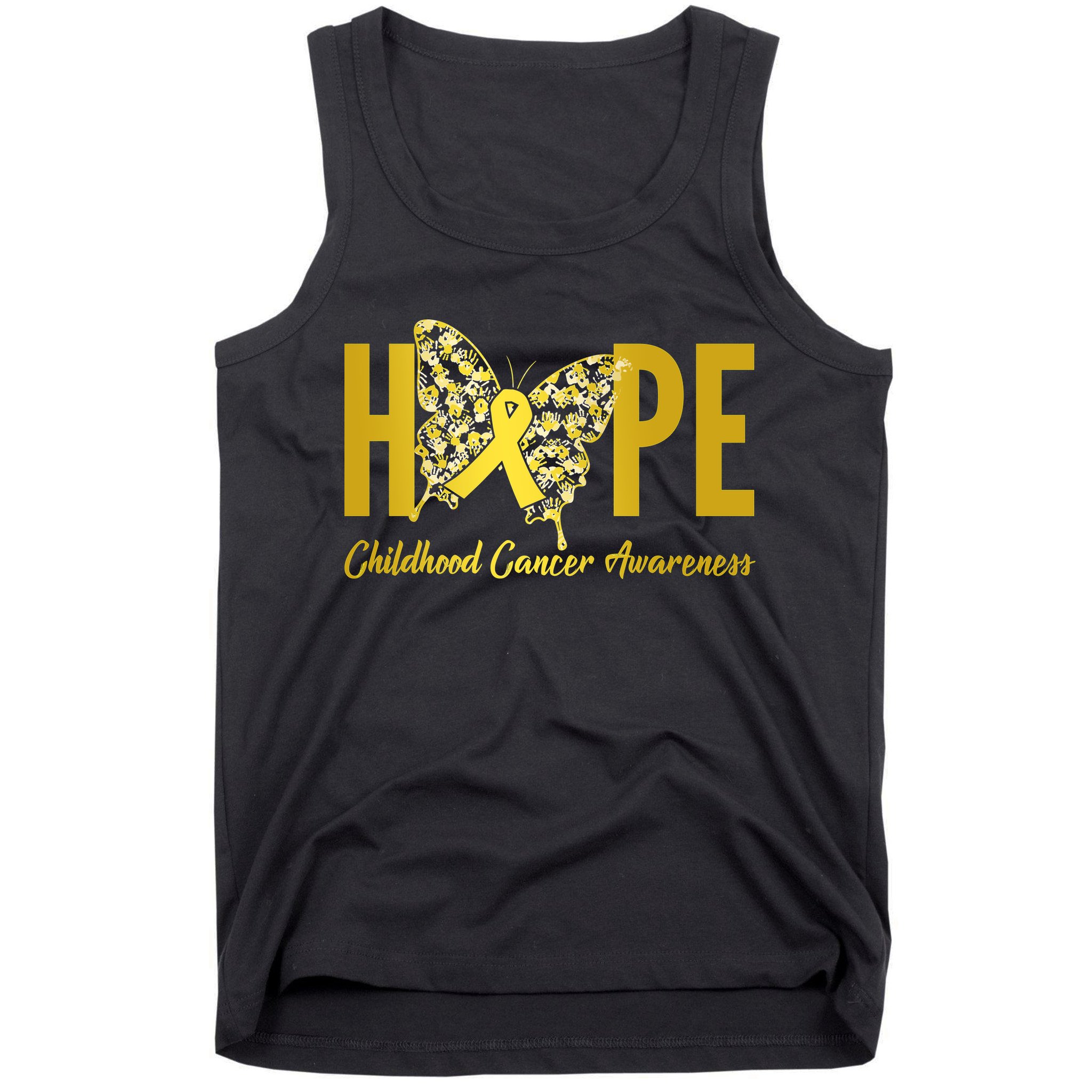 Hope Childhood Cancer Awareness Butterfly Tank Top