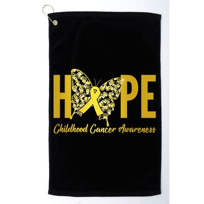 Hope Childhood Cancer Awareness Butterfly Golf Towel