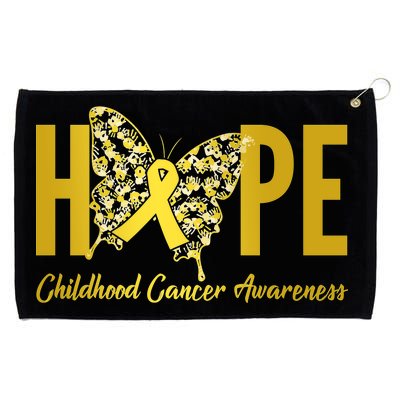 Hope Childhood Cancer Awareness Butterfly Grommeted Golf Towel