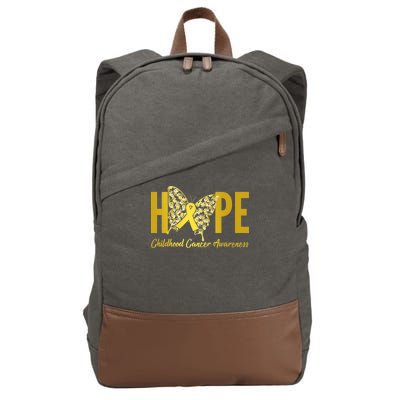 Hope Childhood Cancer Awareness Butterfly Cotton Canvas Backpack