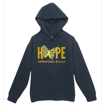 Hope Childhood Cancer Awareness Butterfly Urban Pullover Hoodie