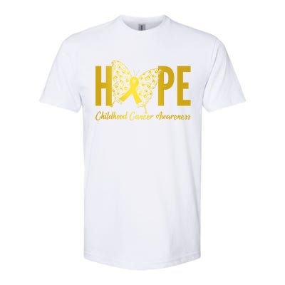 Hope Childhood Cancer Awareness Butterfly Softstyle CVC T-Shirt