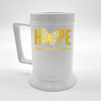 Hope Childhood Cancer Awareness Butterfly Beer Stein