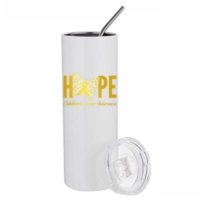 Hope Childhood Cancer Awareness Butterfly Stainless Steel Tumbler