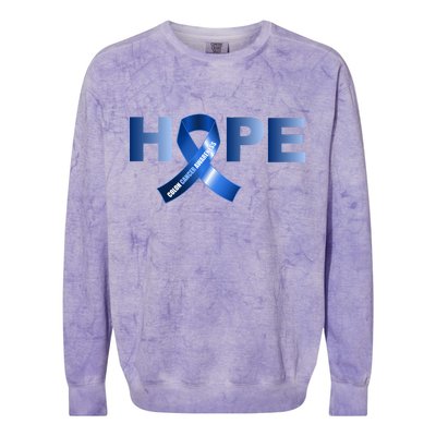 Hope Colon Cancer Awareness Fight Logo Colorblast Crewneck Sweatshirt