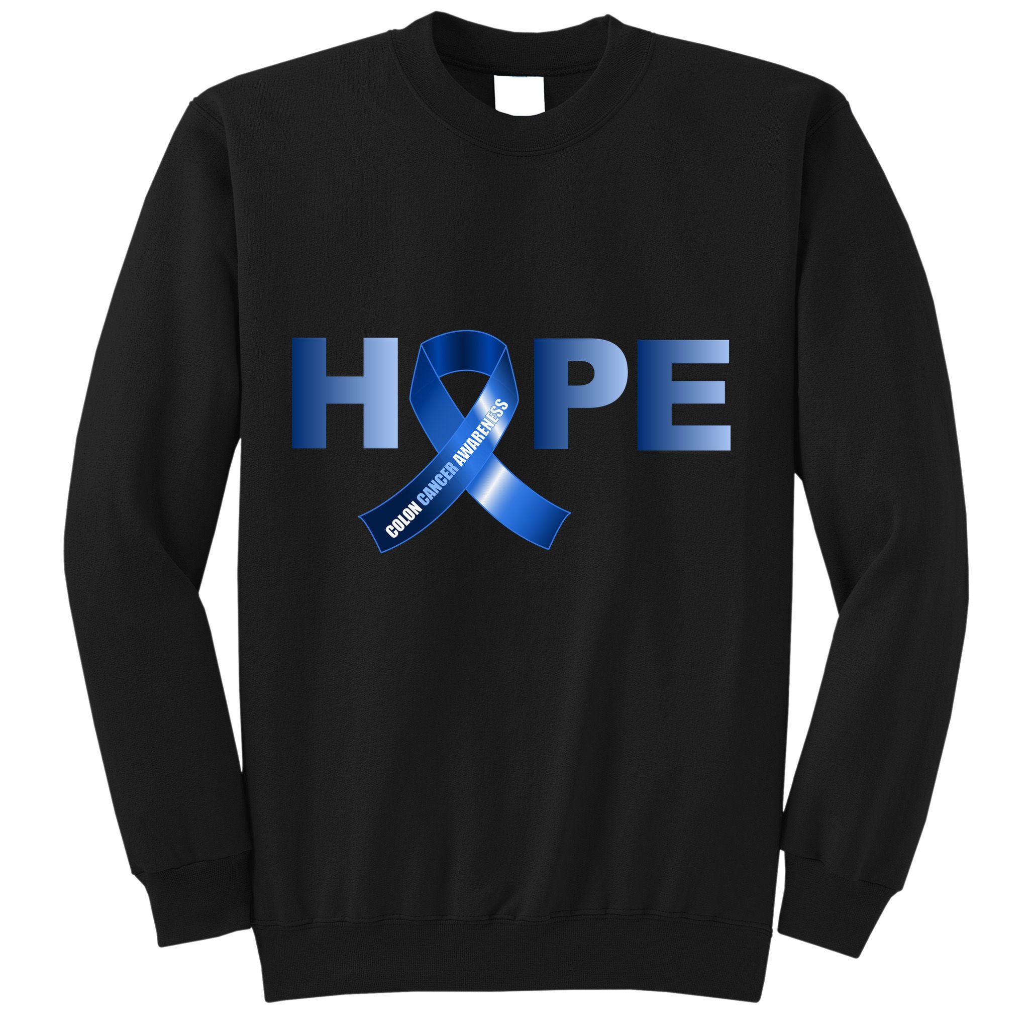 Hope Colon Cancer Awareness Fight Logo Sweatshirt