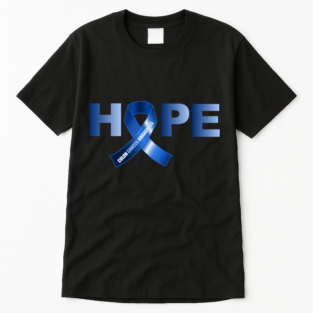 Hope Colon Cancer Awareness Fight Logo Tall T-Shirt
