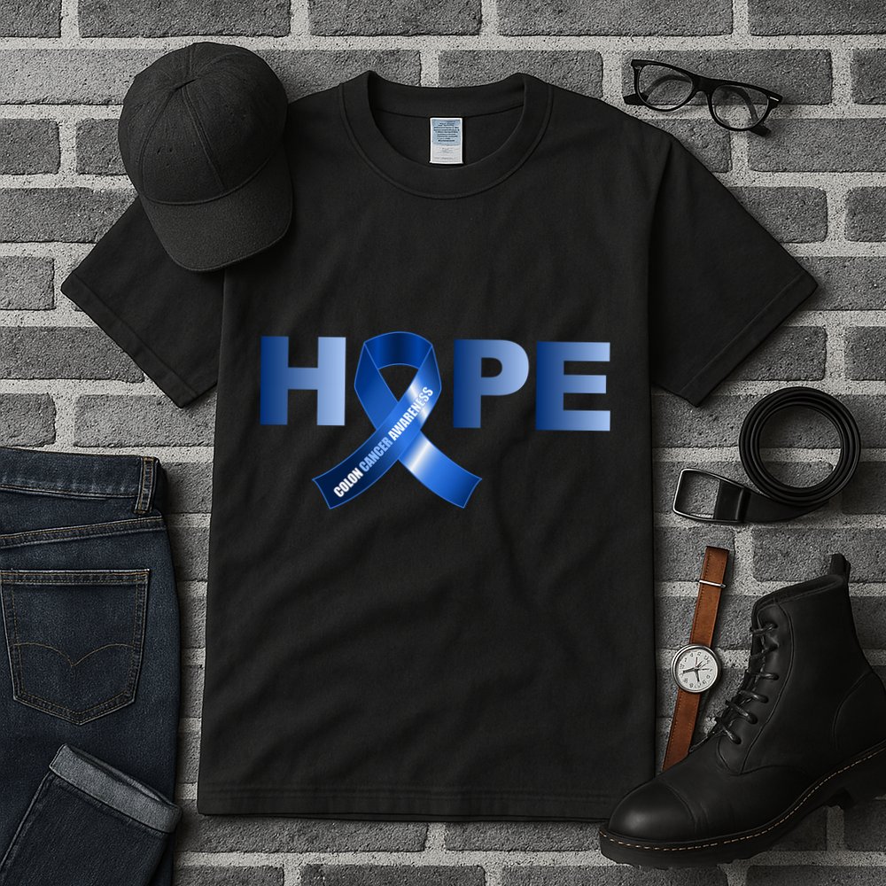 Hope Colon Cancer Awareness Fight Logo Tall T-Shirt