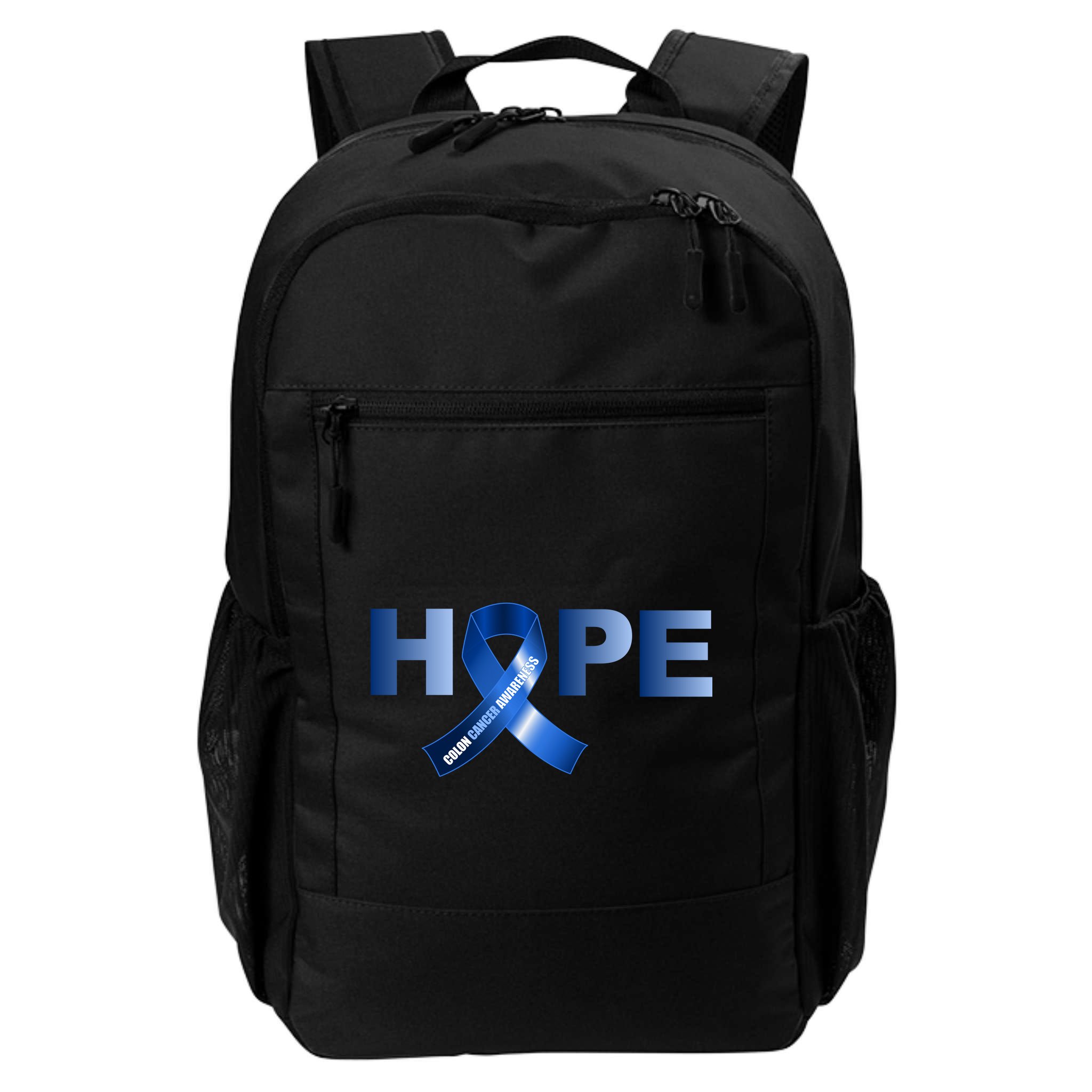 Hope Colon Cancer Awareness Fight Logo Backpack