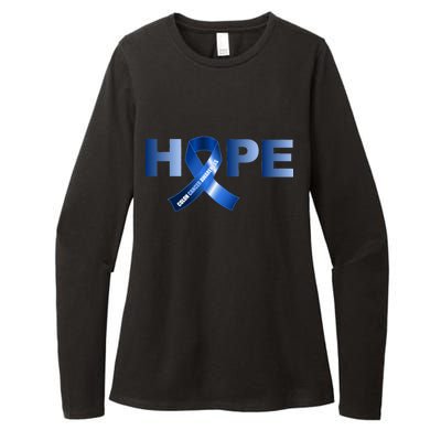 Hope Colon Cancer Awareness Fight Logo Womens CVC Long Sleeve Shirt