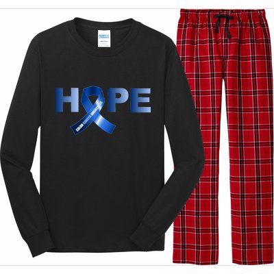 Hope Colon Cancer Awareness Fight Logo Long Sleeve Pajama Set