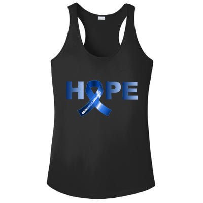 Hope Colon Cancer Awareness Fight Logo Ladies PosiCharge Competitor Racerback Tank