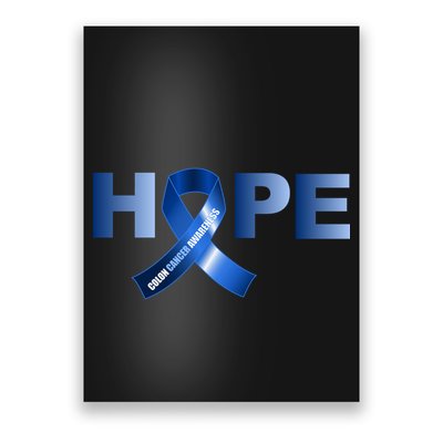 Hope Colon Cancer Awareness Fight Logo Poster