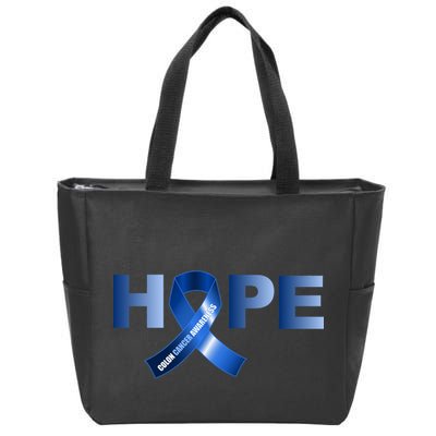 Hope Colon Cancer Awareness Fight Logo Zip Tote Bag