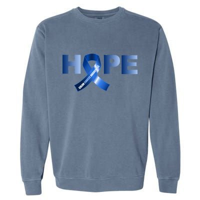 Hope Colon Cancer Awareness Fight Logo Garment-Dyed Sweatshirt