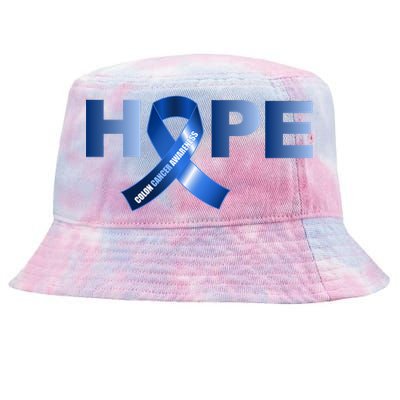 Hope Colon Cancer Awareness Fight Logo Tie-Dyed Bucket Hat