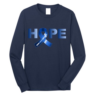 Hope Colon Cancer Awareness Fight Logo Long Sleeve Shirt