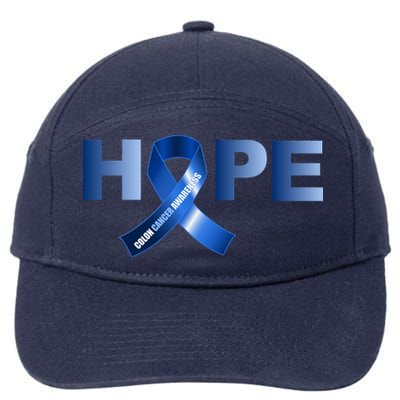 Hope Colon Cancer Awareness Fight Logo 7-Panel Snapback Hat