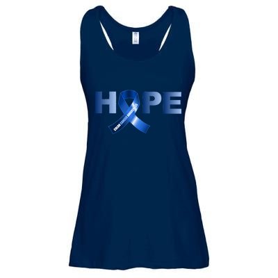 Hope Colon Cancer Awareness Fight Logo Ladies Essential Flowy Tank