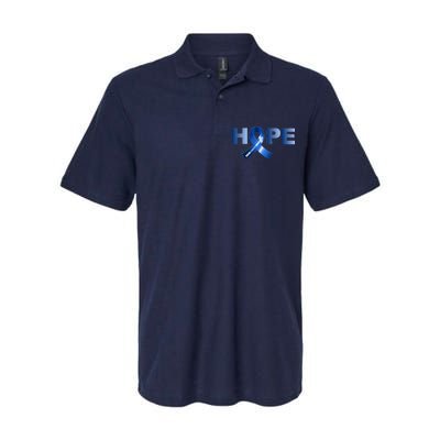 Hope Colon Cancer Awareness Fight Logo Softstyle Adult Sport Polo