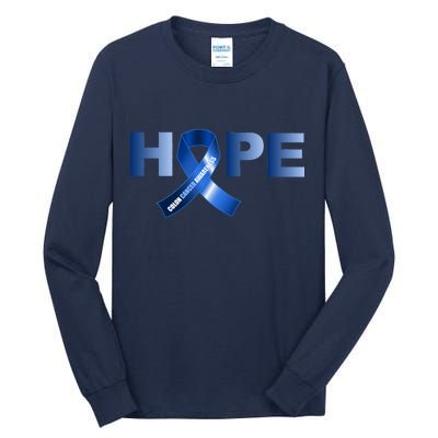 Hope Colon Cancer Awareness Fight Logo Tall Long Sleeve T-Shirt