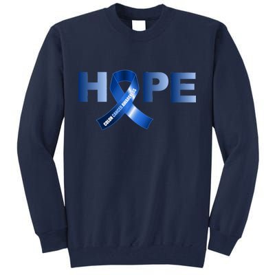 Hope Colon Cancer Awareness Fight Logo Tall Sweatshirt