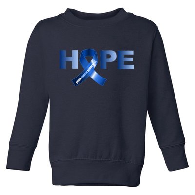 Hope Colon Cancer Awareness Fight Logo Toddler Sweatshirt