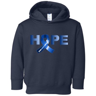 Hope Colon Cancer Awareness Fight Logo Toddler Hoodie