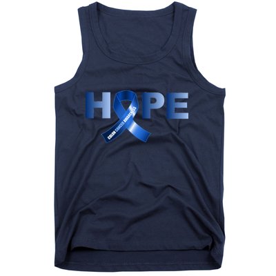 Hope Colon Cancer Awareness Fight Logo Tank Top