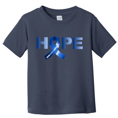 Hope Colon Cancer Awareness Fight Logo Toddler T-Shirt