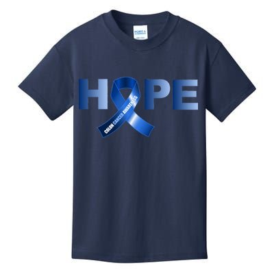 Hope Colon Cancer Awareness Fight Logo Kids T-Shirt