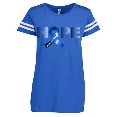 Hope Colon Cancer Awareness Fight Logo Enza Ladies Jersey Football T-Shirt