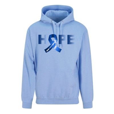 Hope Colon Cancer Awareness Fight Logo Unisex Surf Hoodie