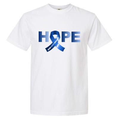 Hope Colon Cancer Awareness Fight Logo Garment-Dyed Heavyweight T-Shirt