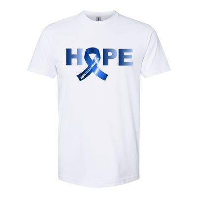 Hope Colon Cancer Awareness Fight Logo Softstyle CVC T-Shirt